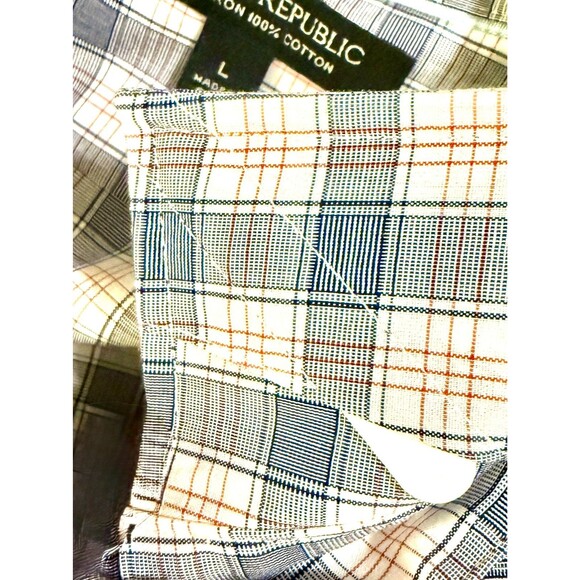 Banana Republic Men's Non-Iron Plaid Slim Fit Button Down Shirt Long Sleeves - Picture 8 of 9